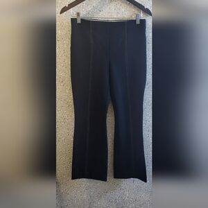VTG. Anthropologie Essential Crop, Flare Pants, Stripe Details, Women's Black XS